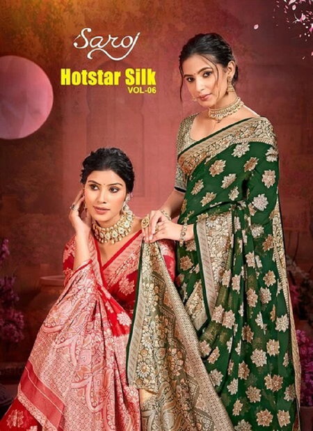 Hot Star Vol 6 By Saroj Linen Traditional Saree Wholesale Price In Surat